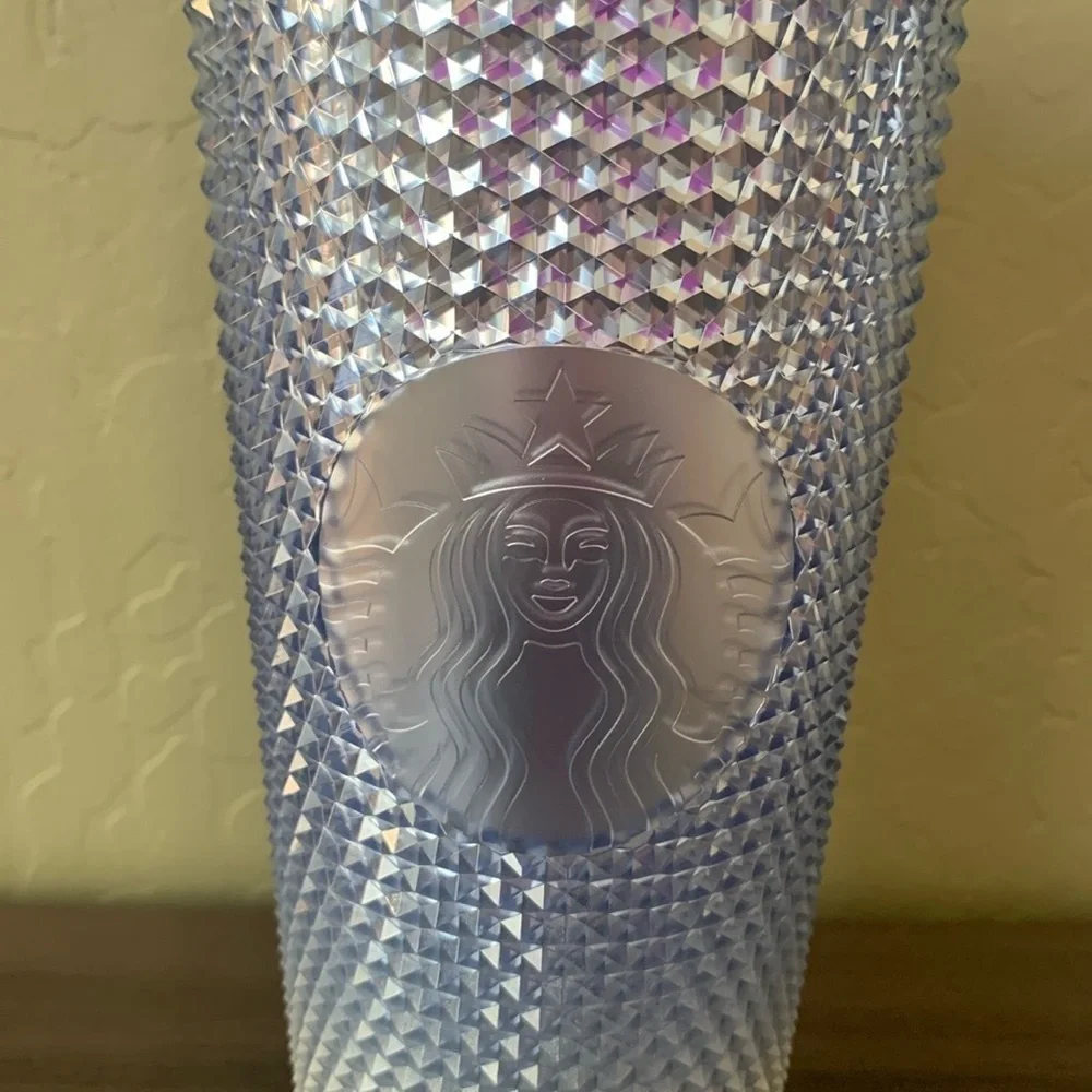 Starbucks Blue‎ Silver Icicle Ombre Bling Studded Venti 24 Oz Tumbler 2023 NWT
